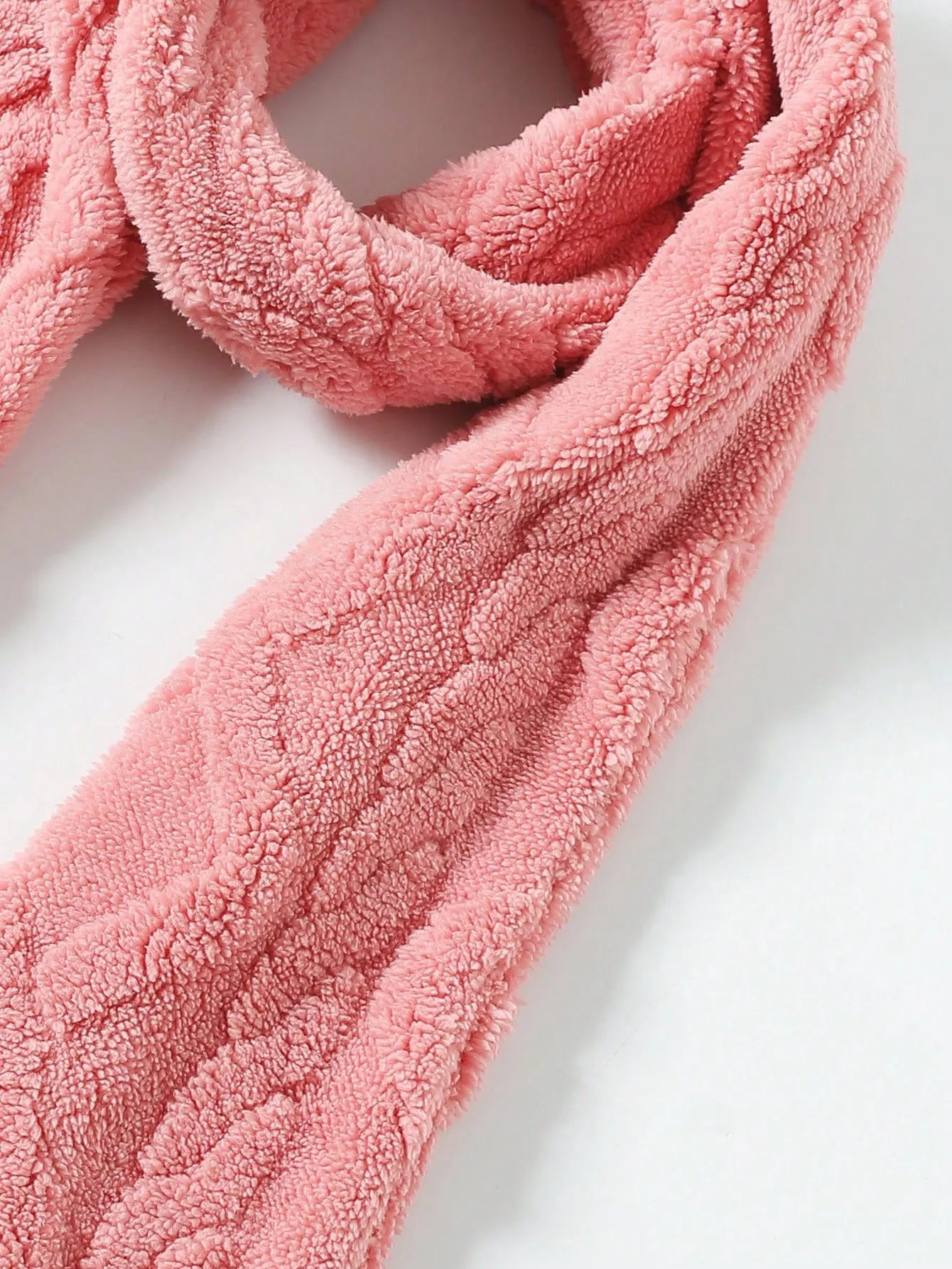 1pc Embossed Plush Scarf