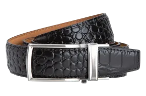 Alligator Black V2, 1 3/8 Strap, Dress Belt