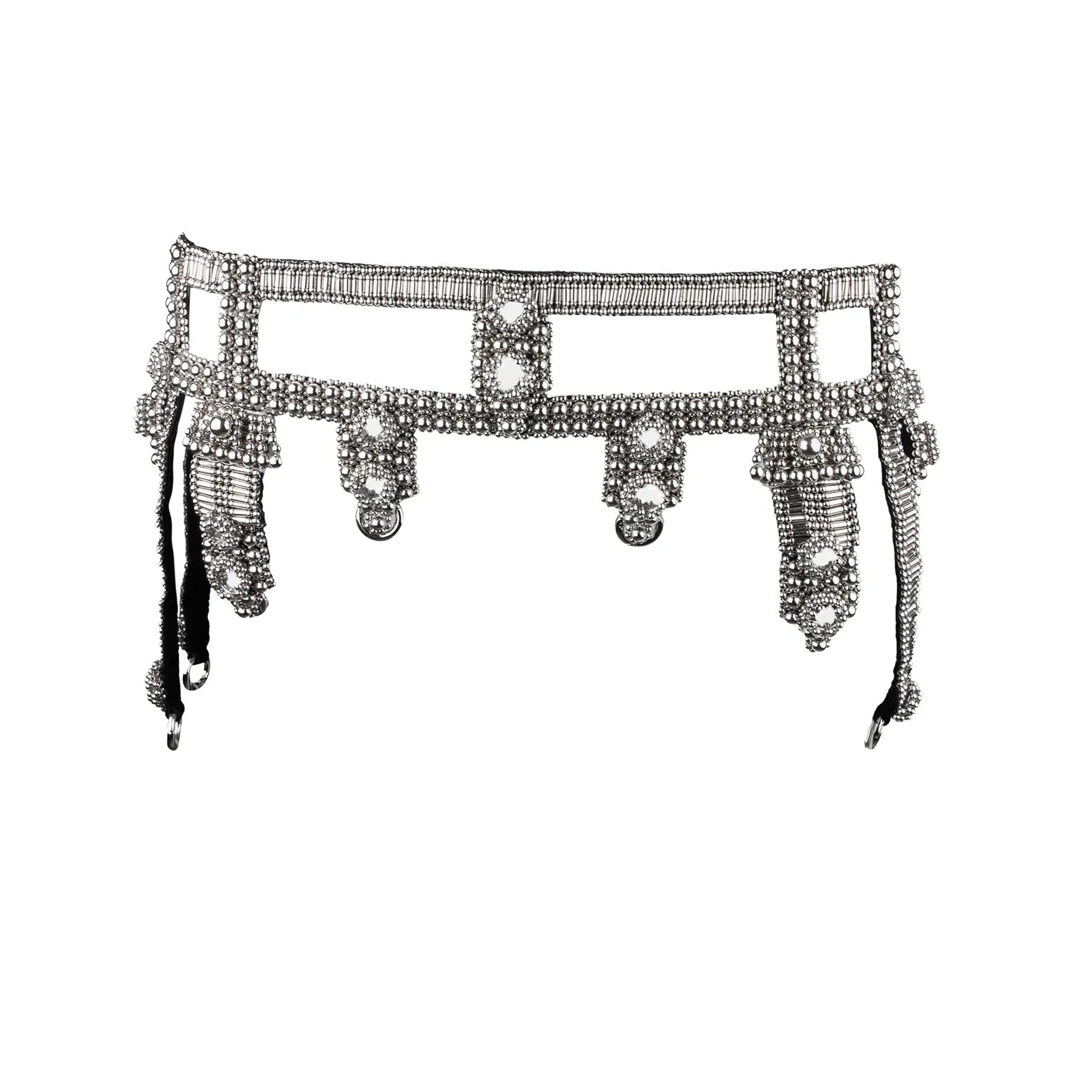 Amaya Garter Belt in Silver