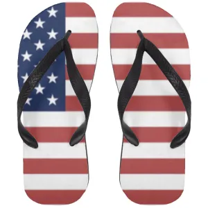 American Flag Adult Flip Flops