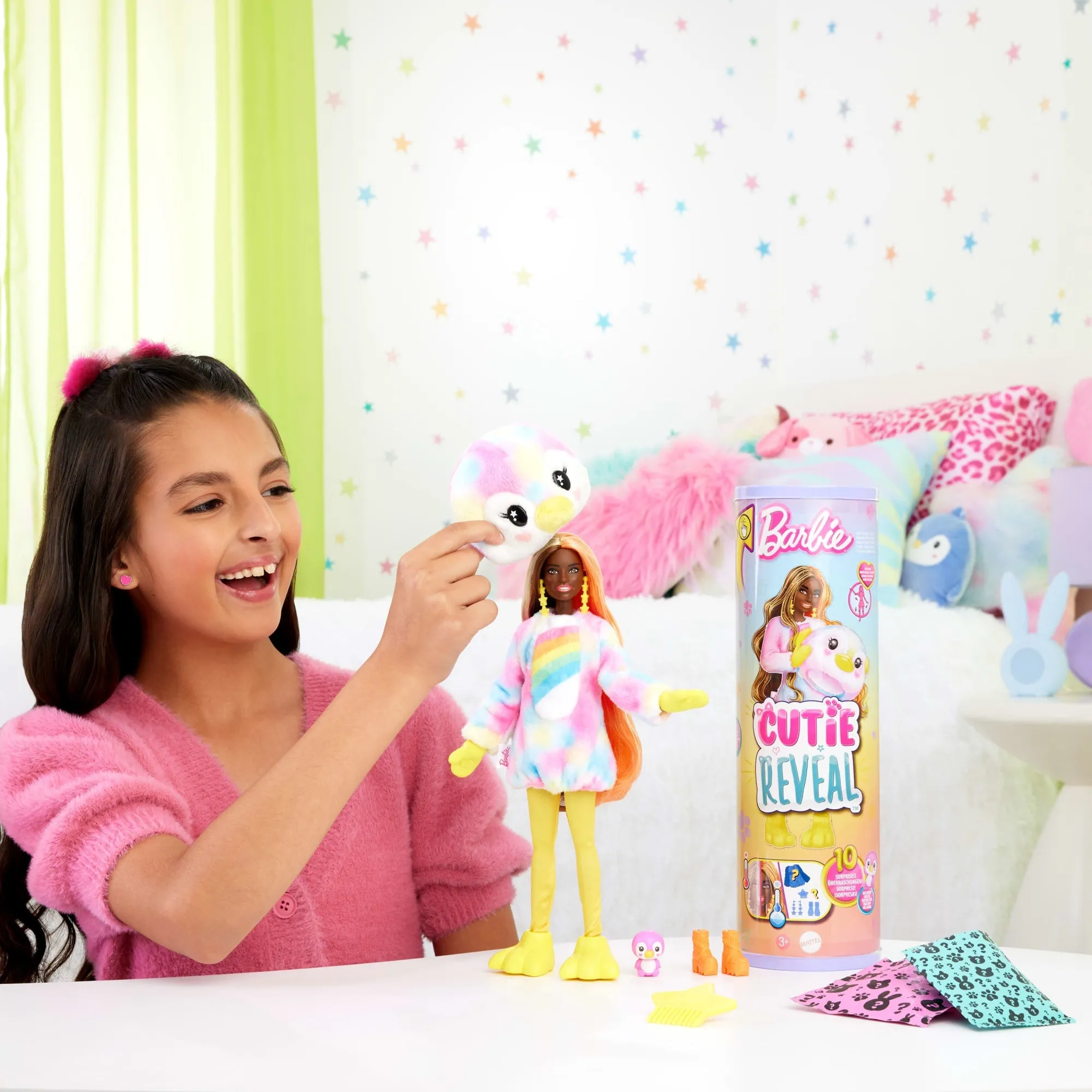 Barbie Cutie Reveal Penguin Doll & Accessories, Color Dream Series With 10 Surprises