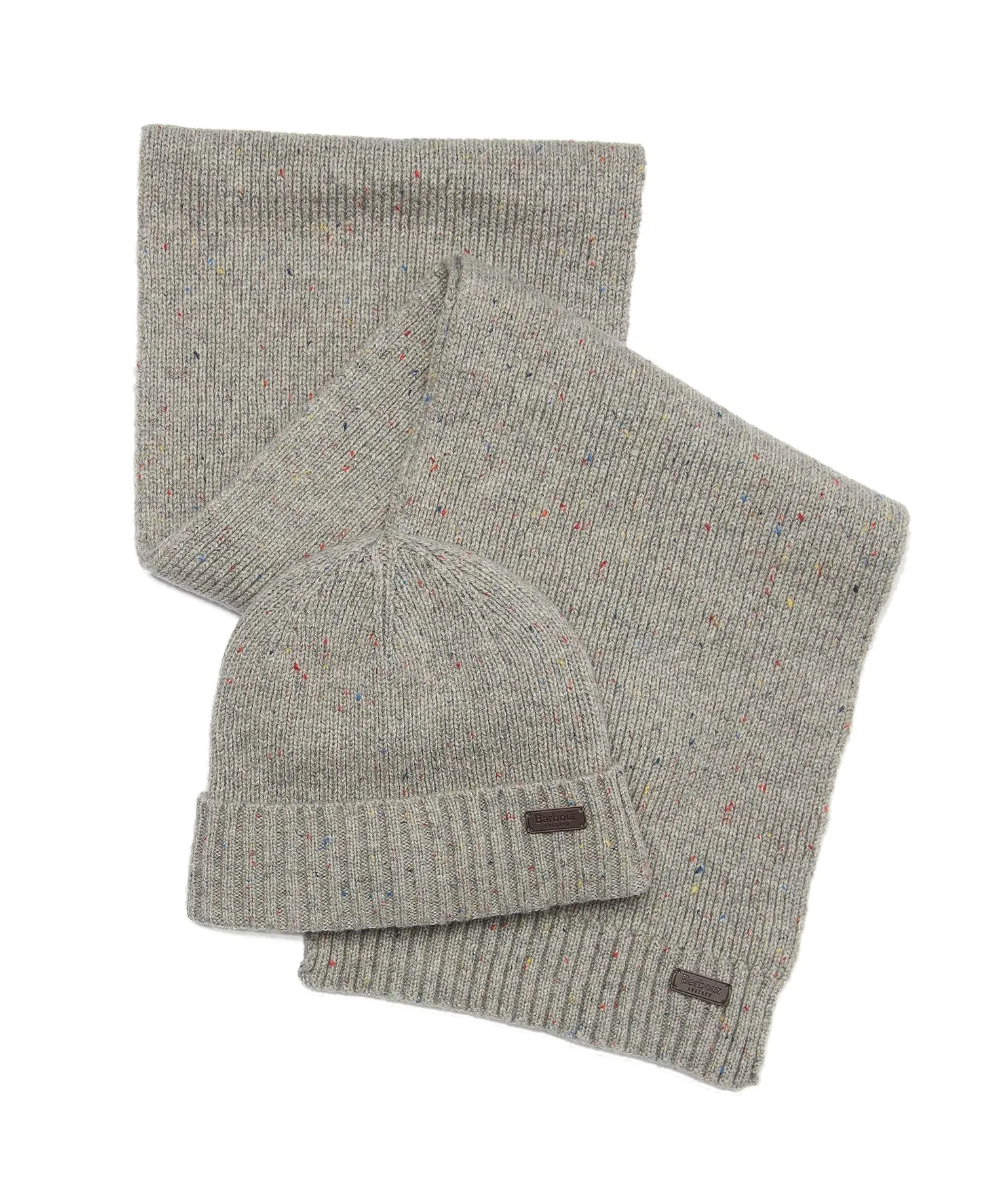 Barbour Mens 'Carlton Fleck' Beanie & Scarf Gift Set