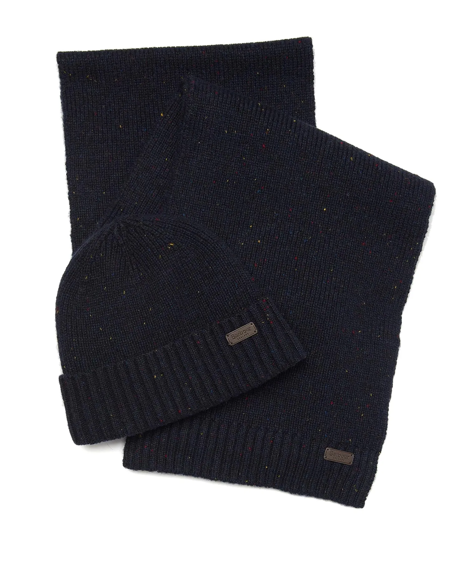 Barbour Mens 'Carlton Fleck' Beanie & Scarf Gift Set