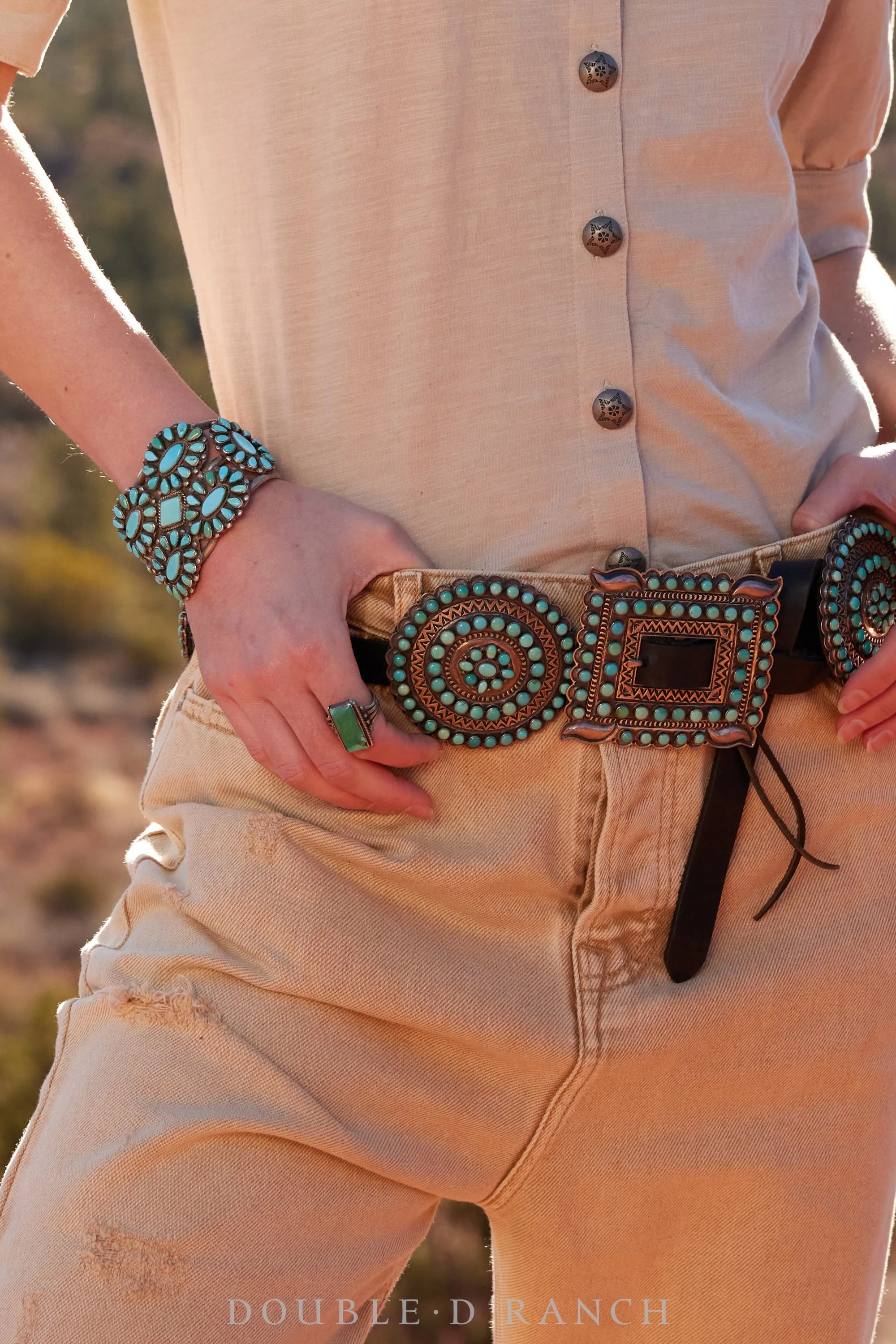 Belt, A Vintage, Concho, Turquoise, Snake Eye, Hallmark, Contemporary, 528