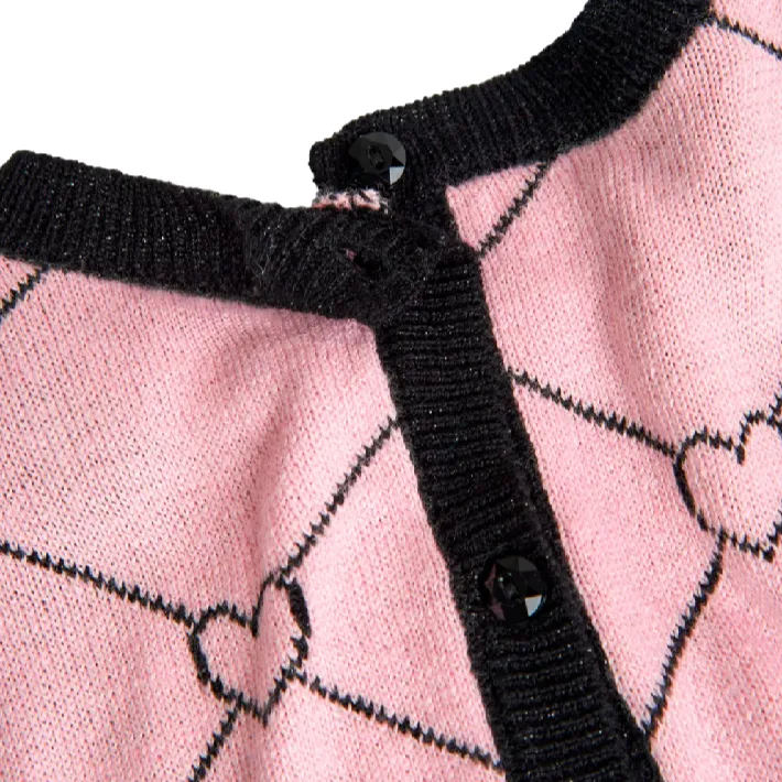 Boboli Hearts knitting sweater for girls 727499 3832 pink