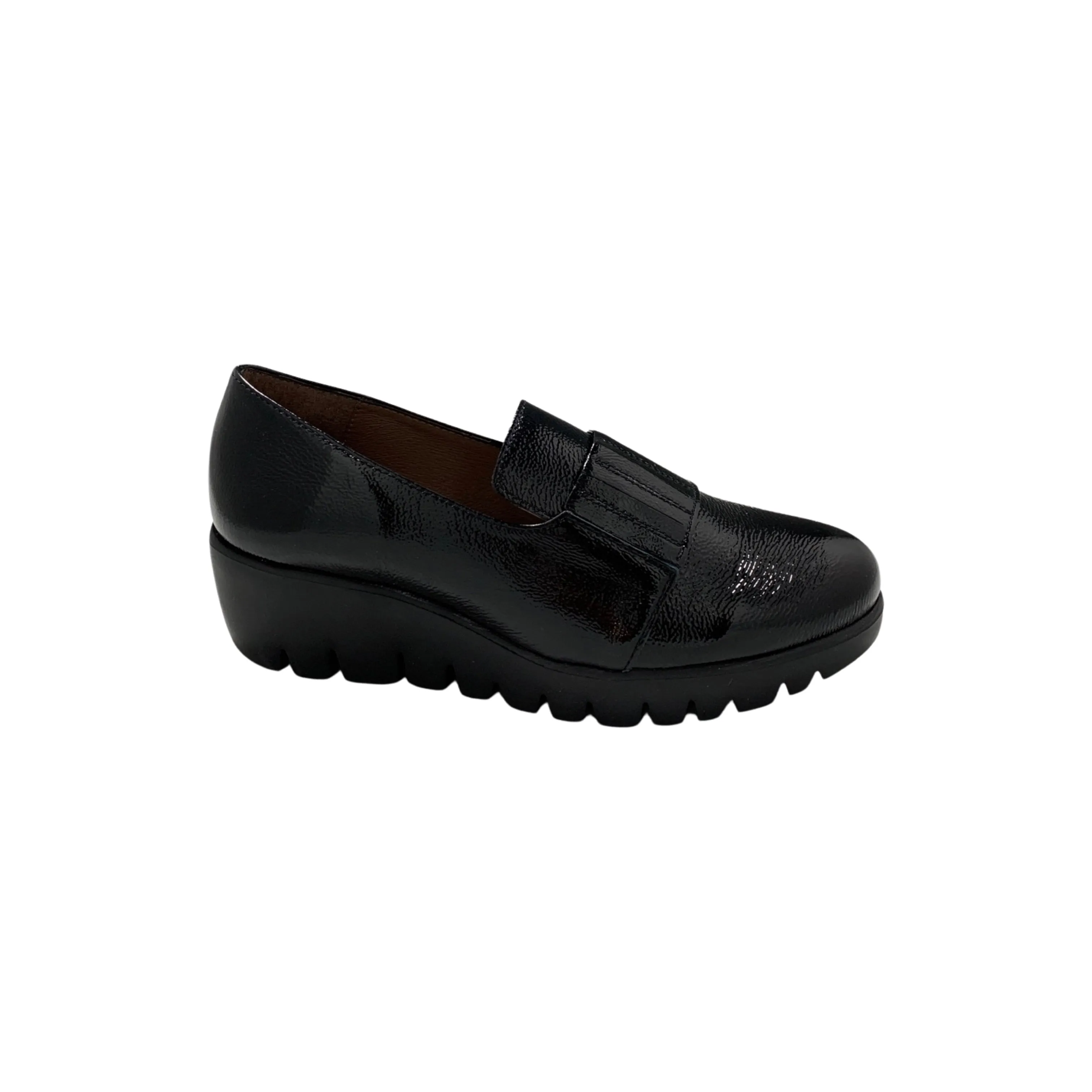 C33281 Black Patent Platform Loafer