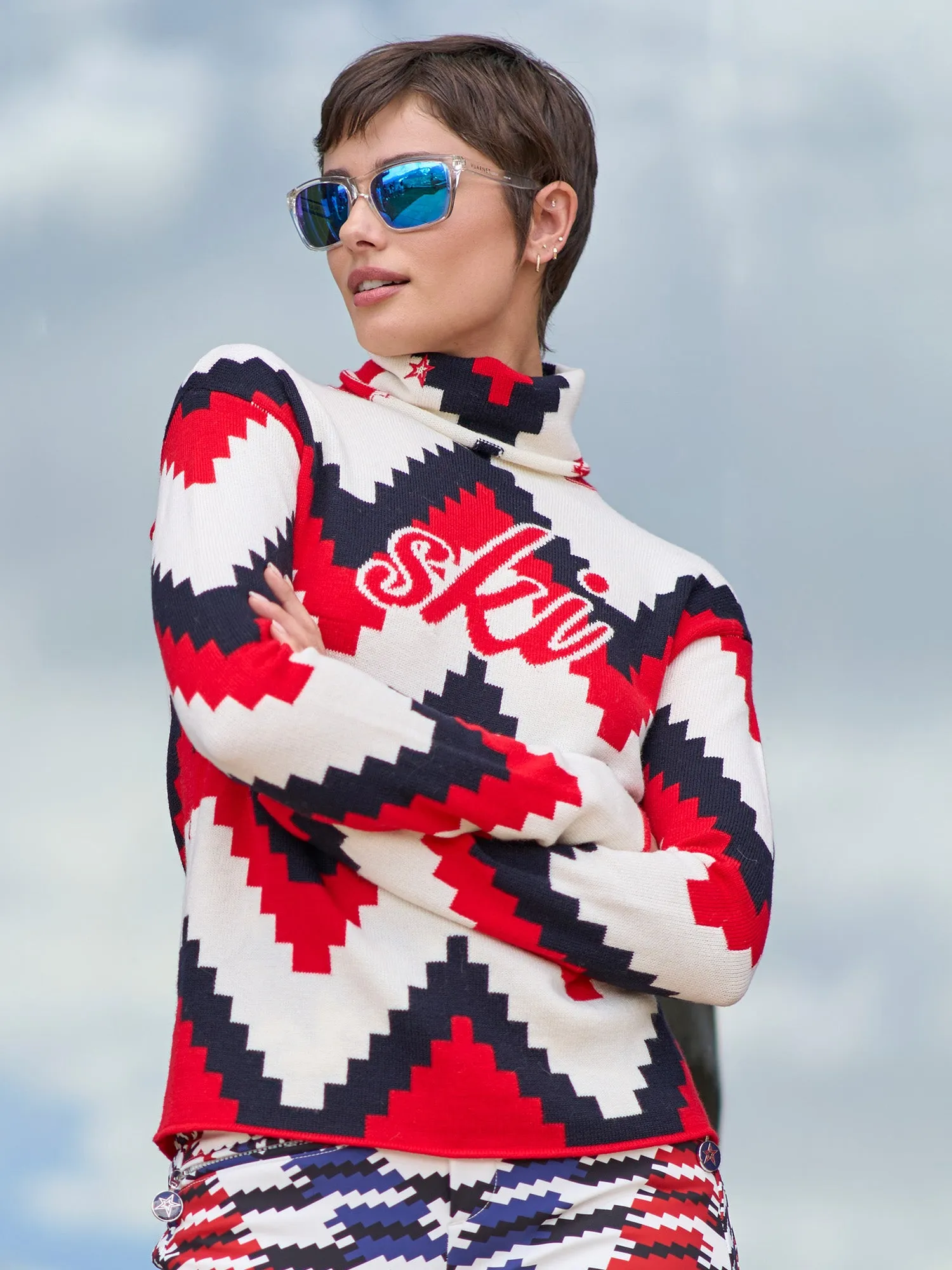 Chevron Ski Sweater