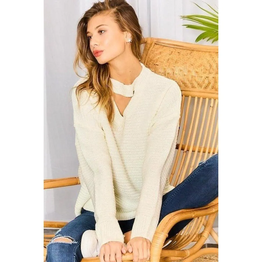 Chocker Neck Oversize Sweater