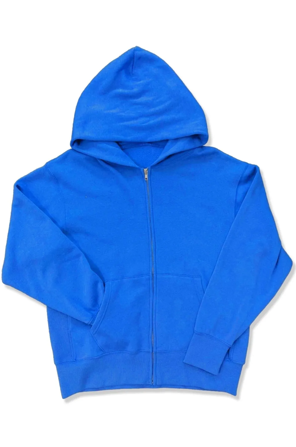 Electric Blue Oversized Zip Hoodie