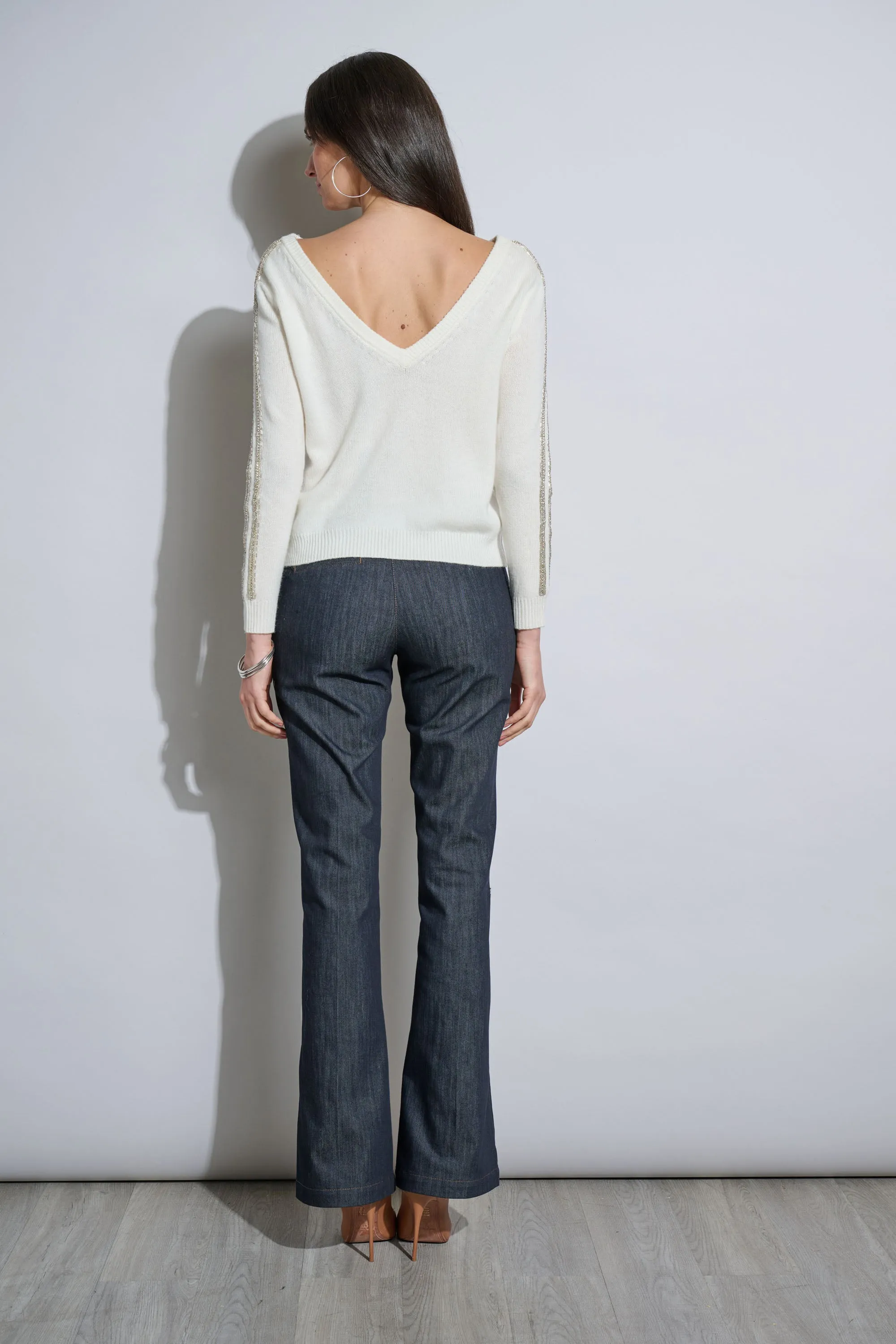 Embellished Merino Cashmere Sweater