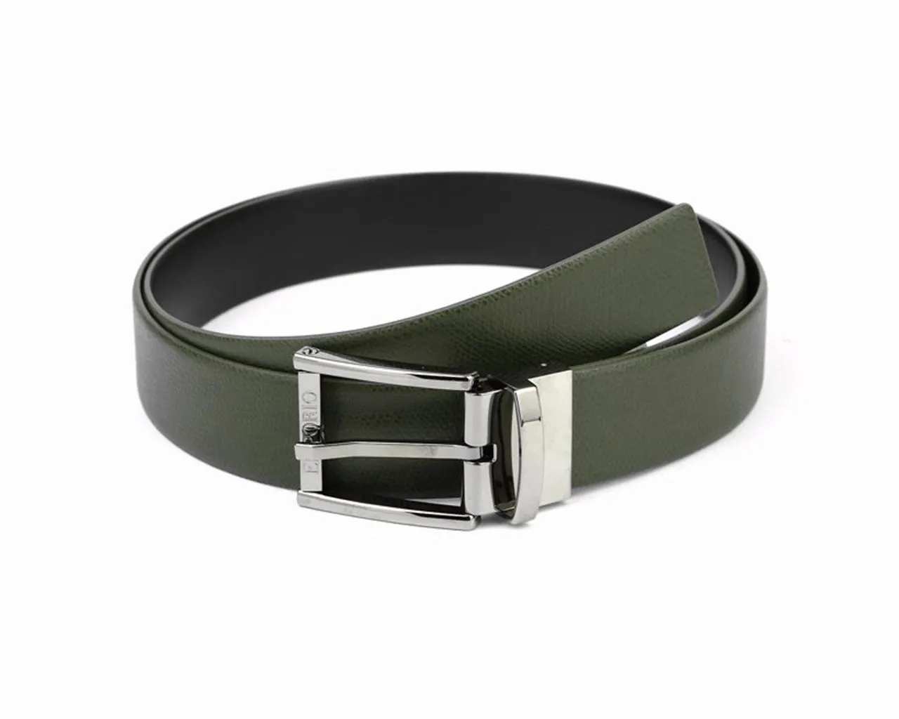 Emporio Armani Y4S071 YKL1J Cintura Reversible Leather Belt Khaki Black