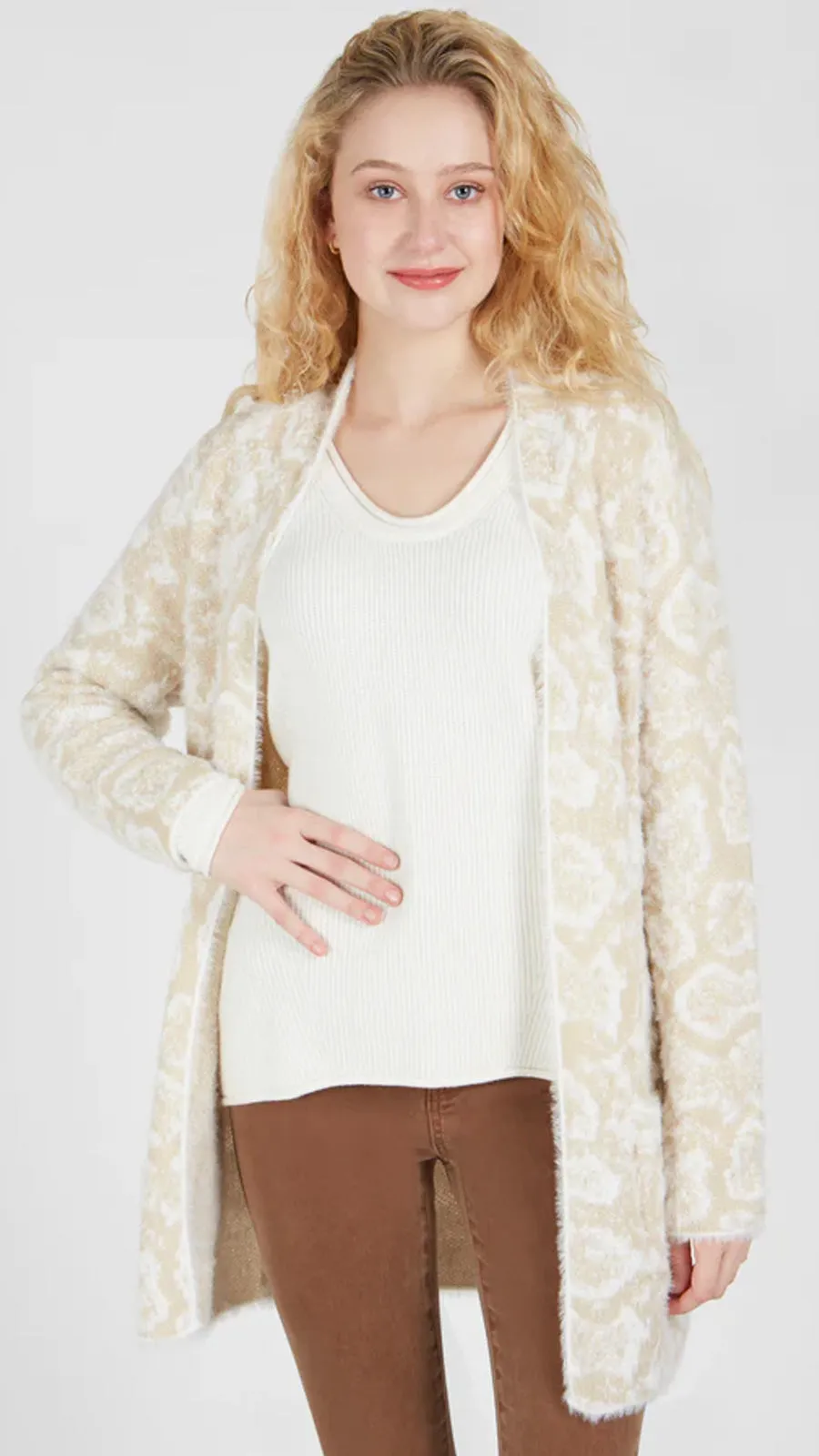 FEATHERED CARDIGAN