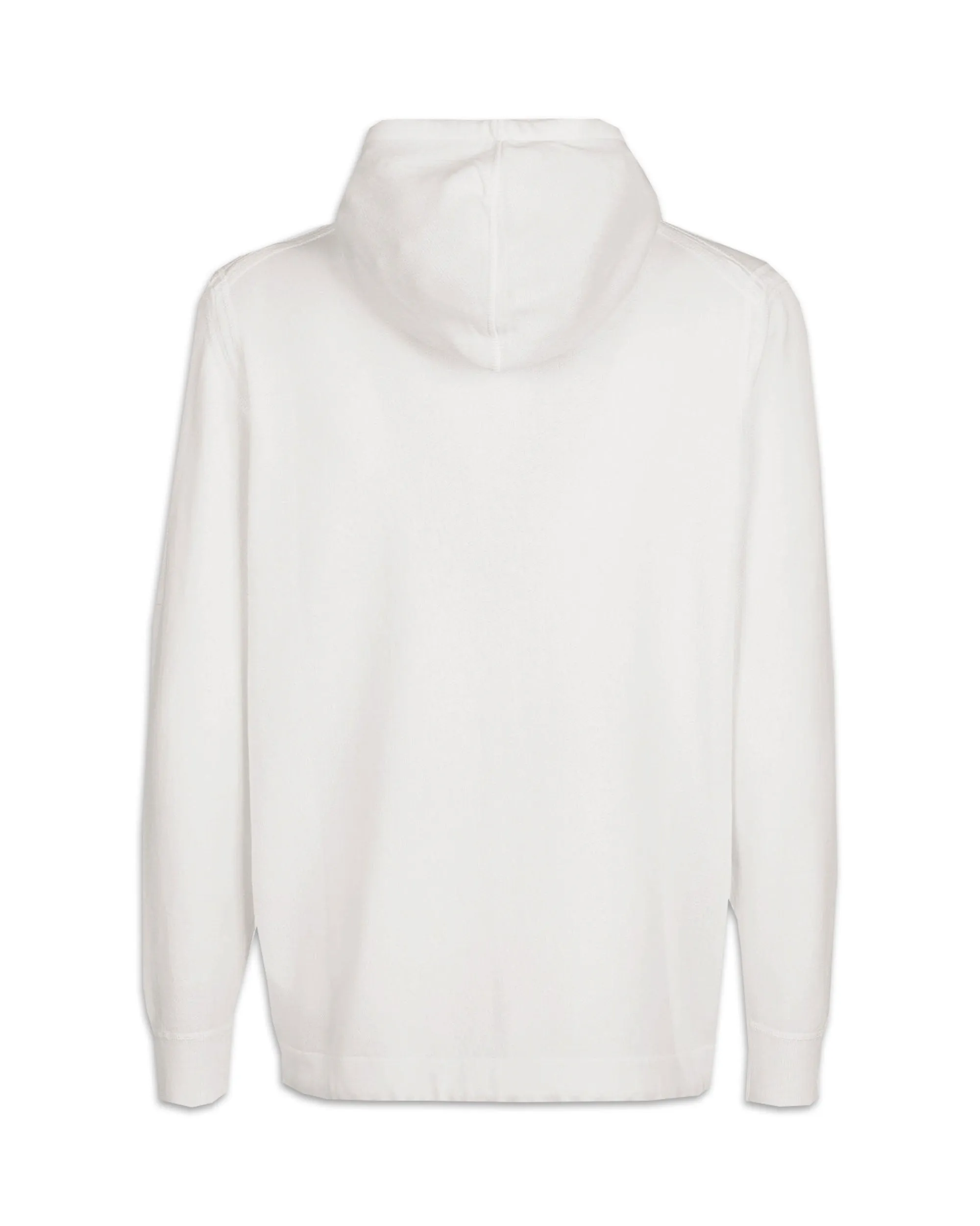 Felpa Uomo CP Company Light Terry Knitted Hoodie Bianco