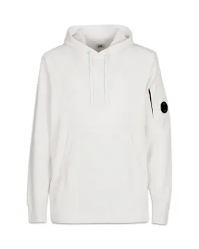 Felpa Uomo CP Company Light Terry Knitted Hoodie Bianco