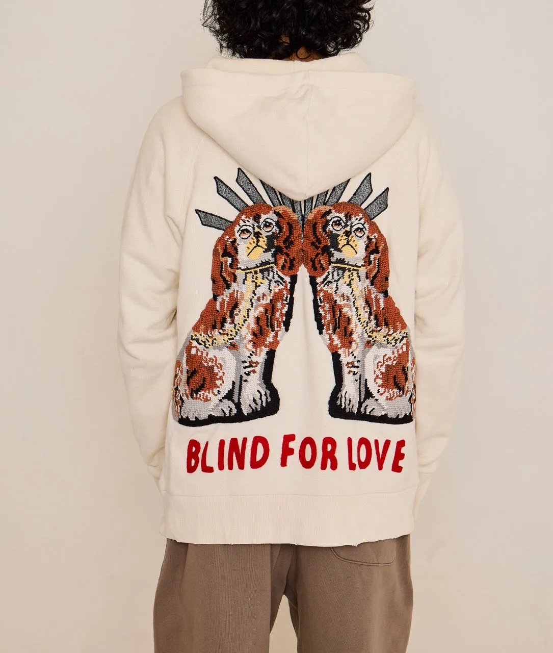 GUCCI BLIND FOR LOVE HOODIE CREAM