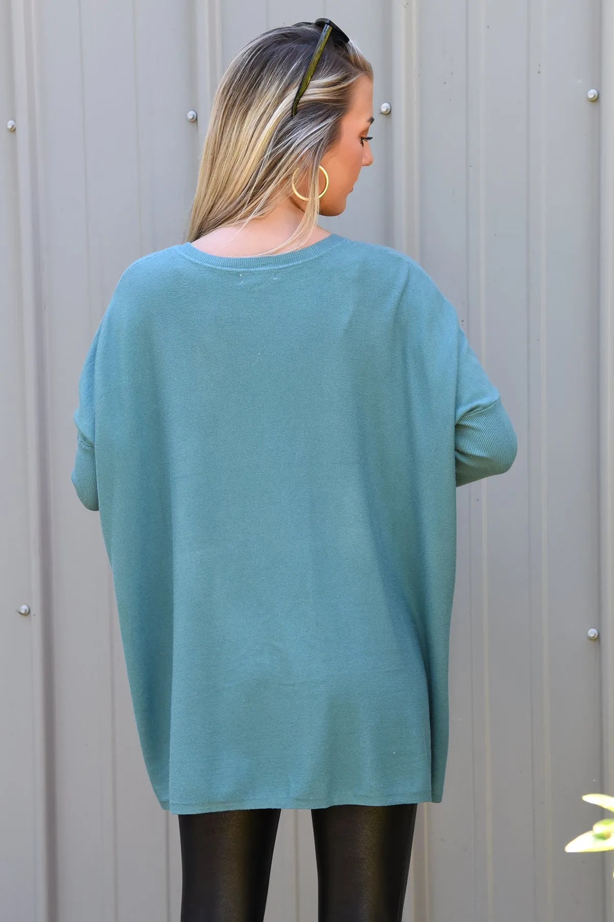 JASMINE SWEATER -TEAL