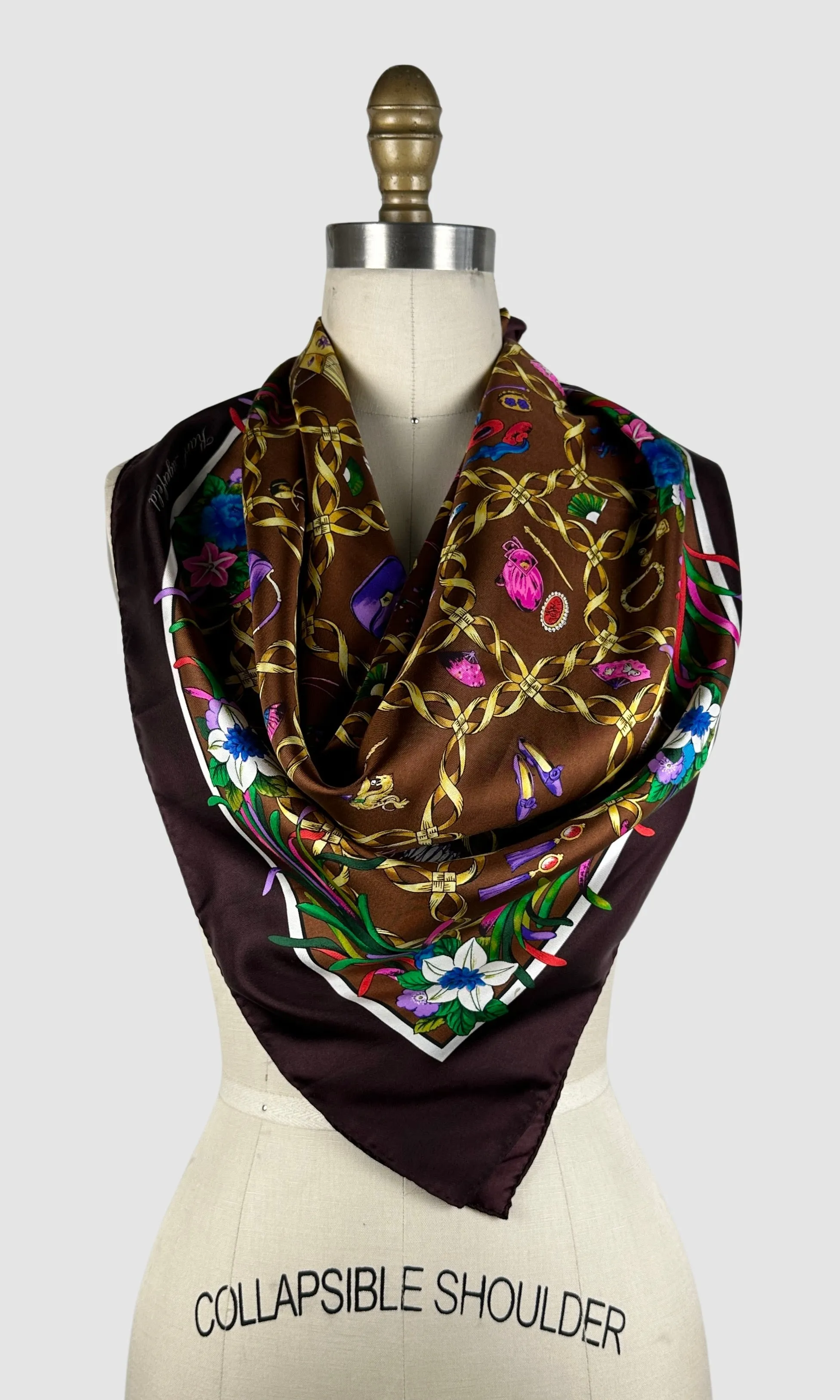 KARL LAGERFELD 90s Silk Scarf