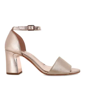 KIYA - NUDE ROSE GOLD SHIMMER LEATHER