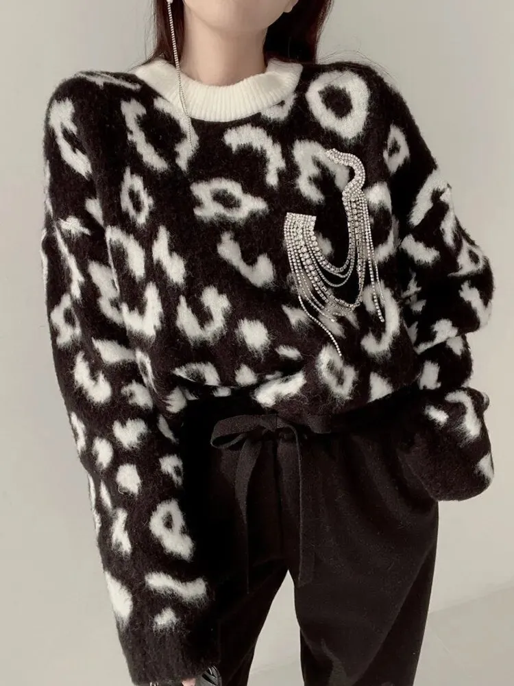 Knit Leopard Sweater