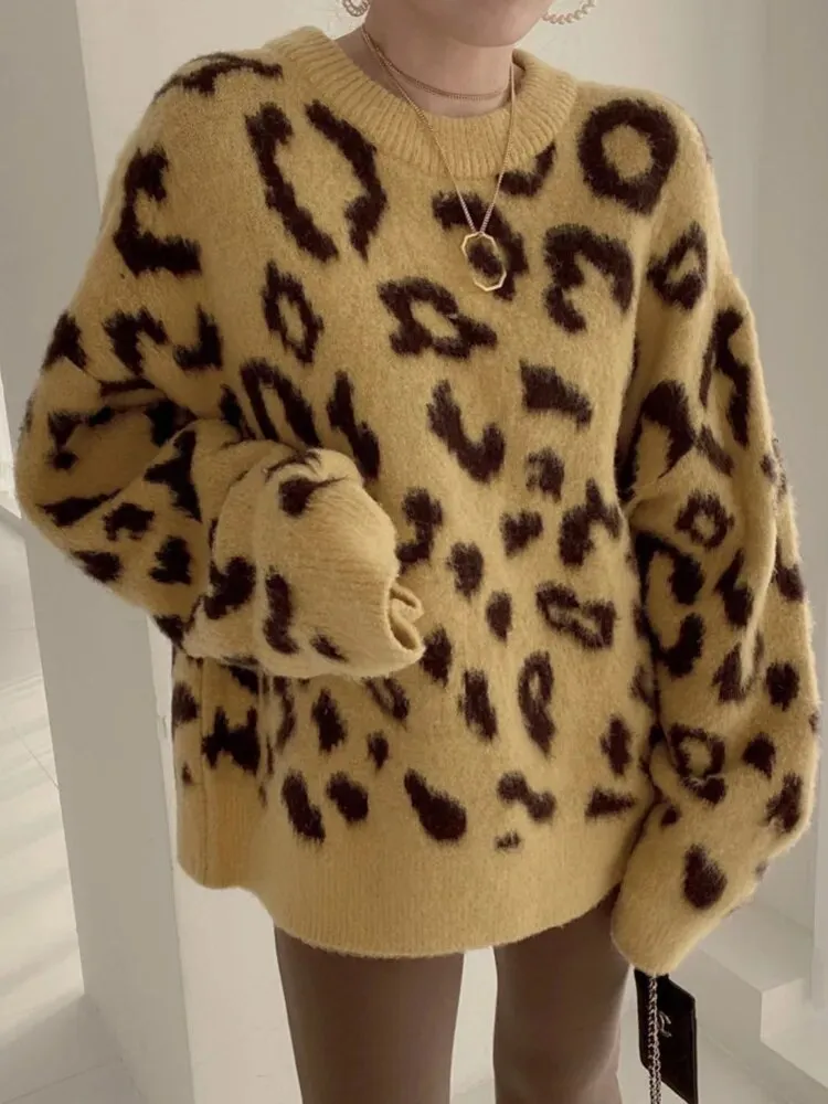 Knit Leopard Sweater