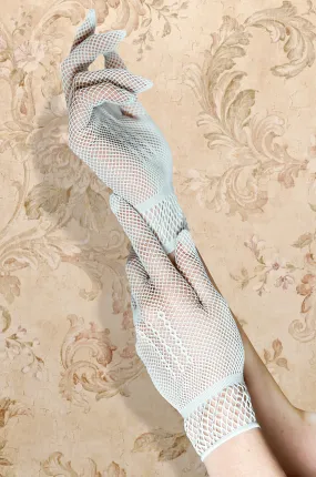 Le Jardin Fishnet Gloves (Duck Egg Blue)