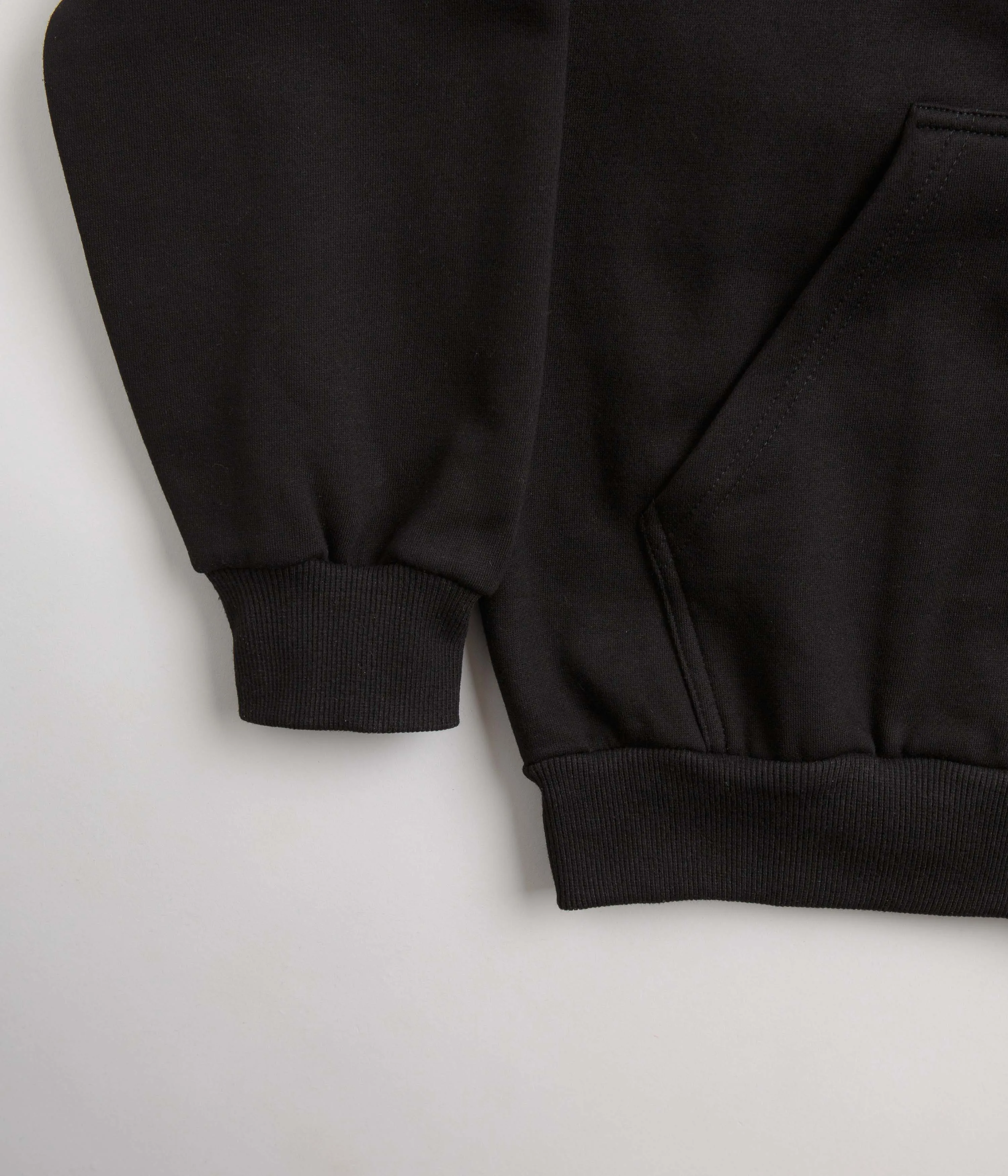 Lo-Fi Static Zip-Thru Hoodie - Black