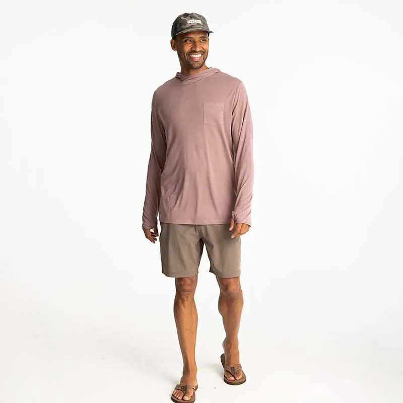 Long Sleeve Lightweight Bamboo Hoodie In Fig