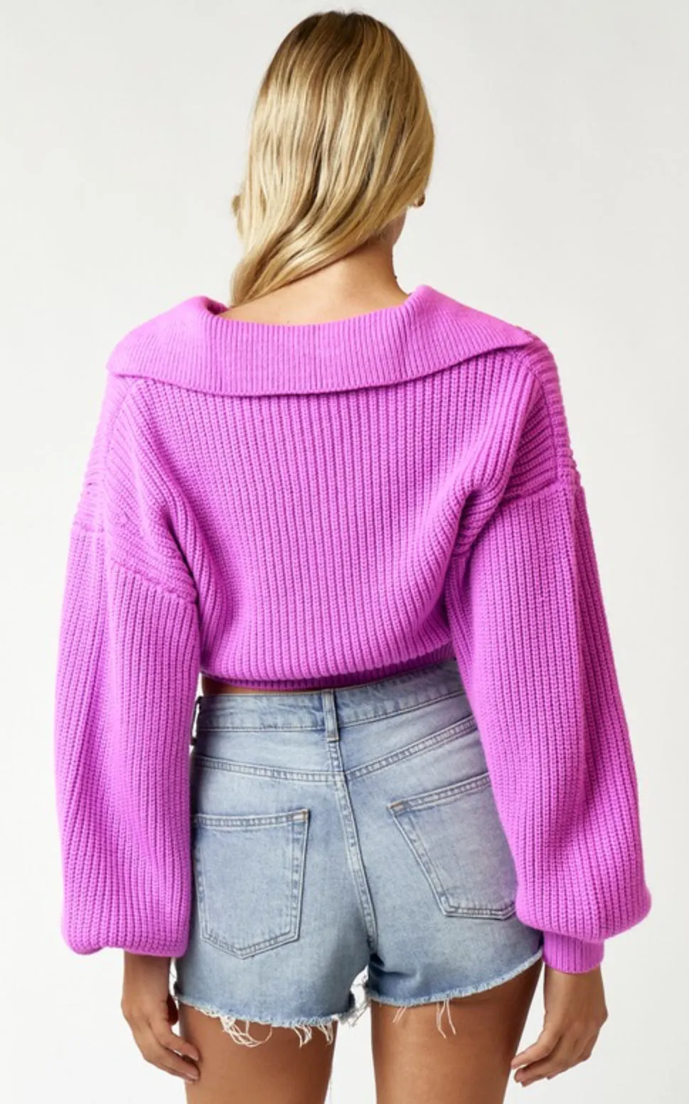 Magenta v neck sweater