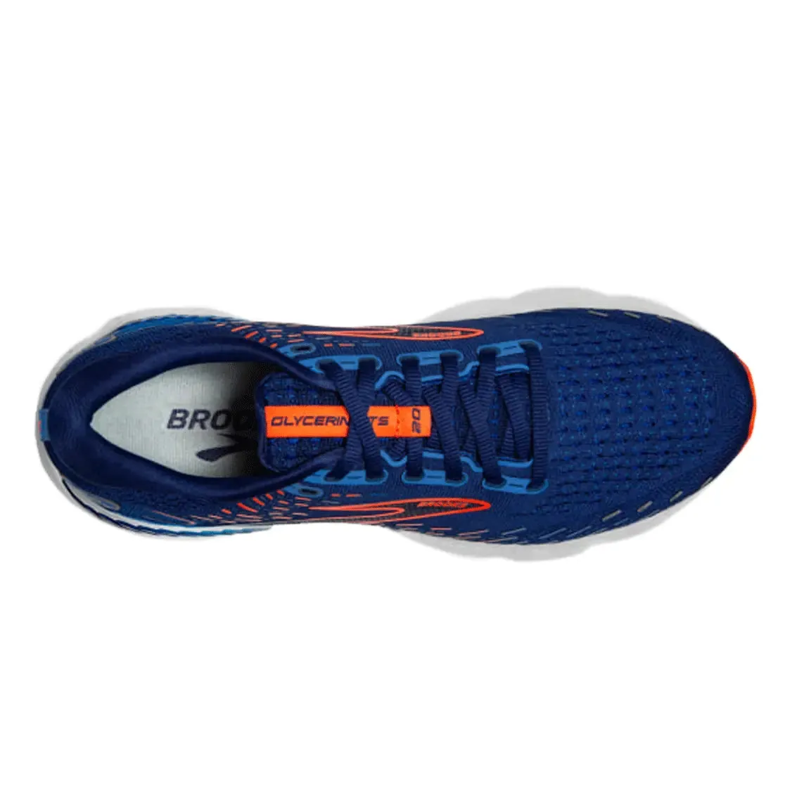 Mens Brooks Glycerin GTS 20 (Wide) -  Blue Depths/Palace blue/Orange