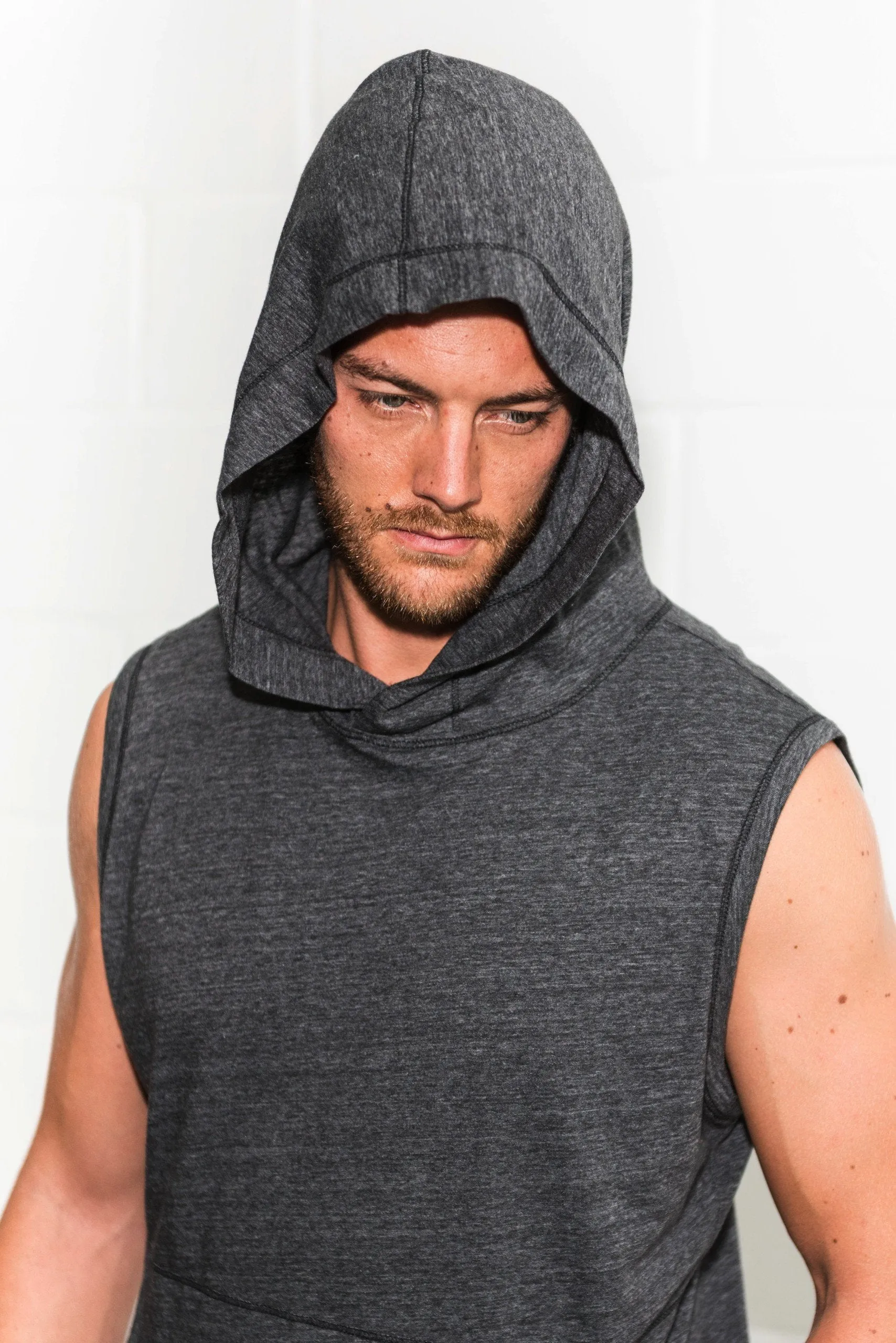 Men's Sleeveless Tri-Blend Hoodie