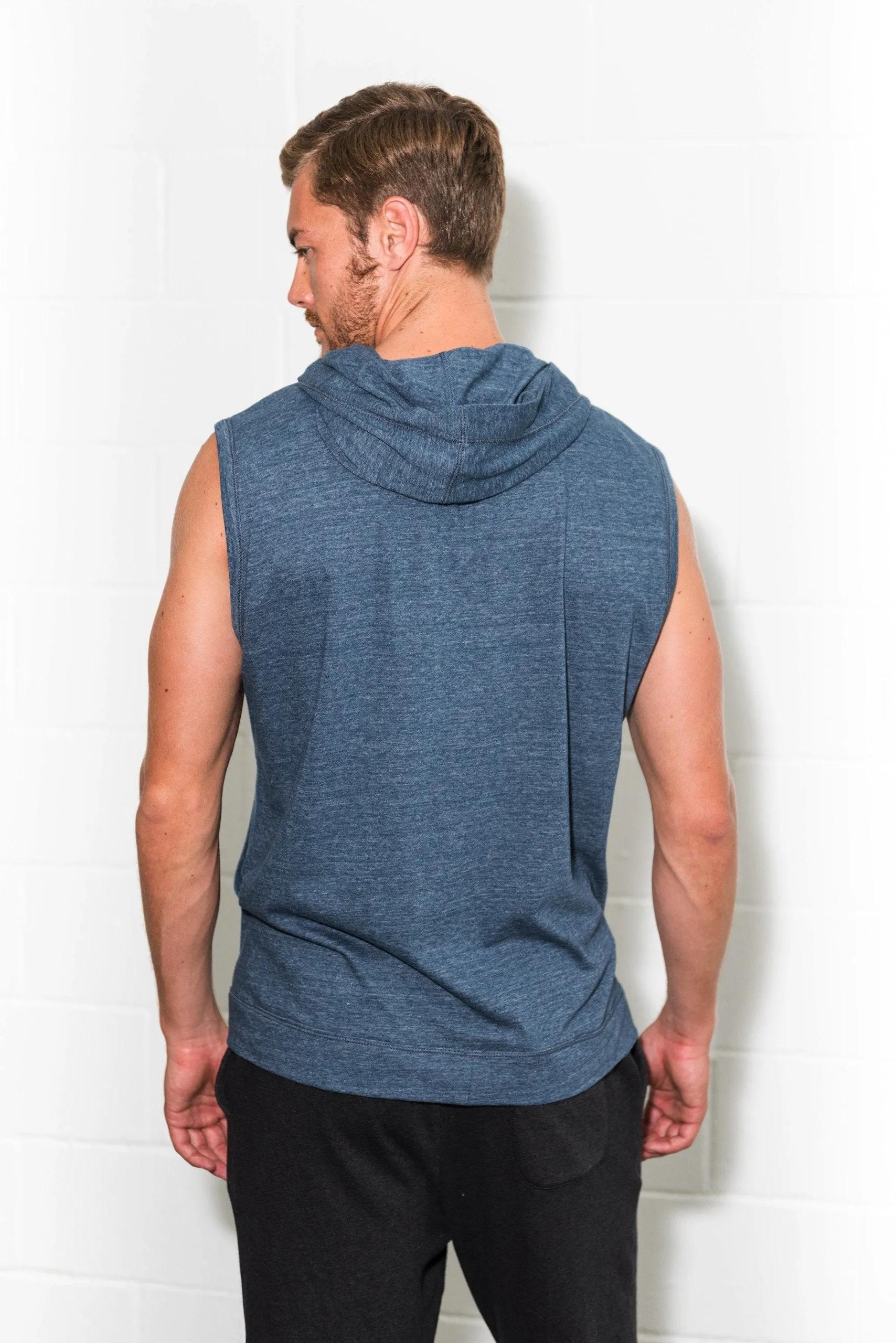 Men's Sleeveless Tri-Blend Hoodie