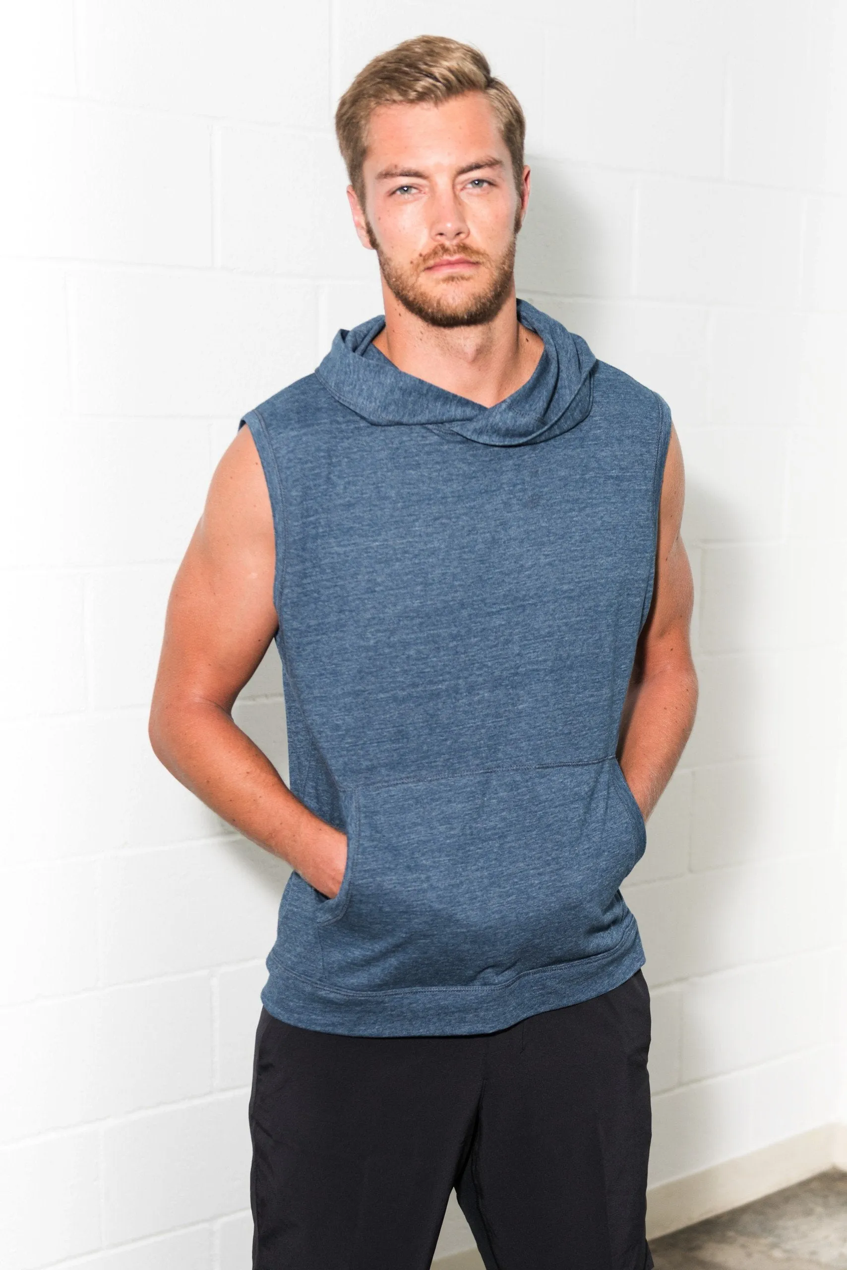 Men's Sleeveless Tri-Blend Hoodie