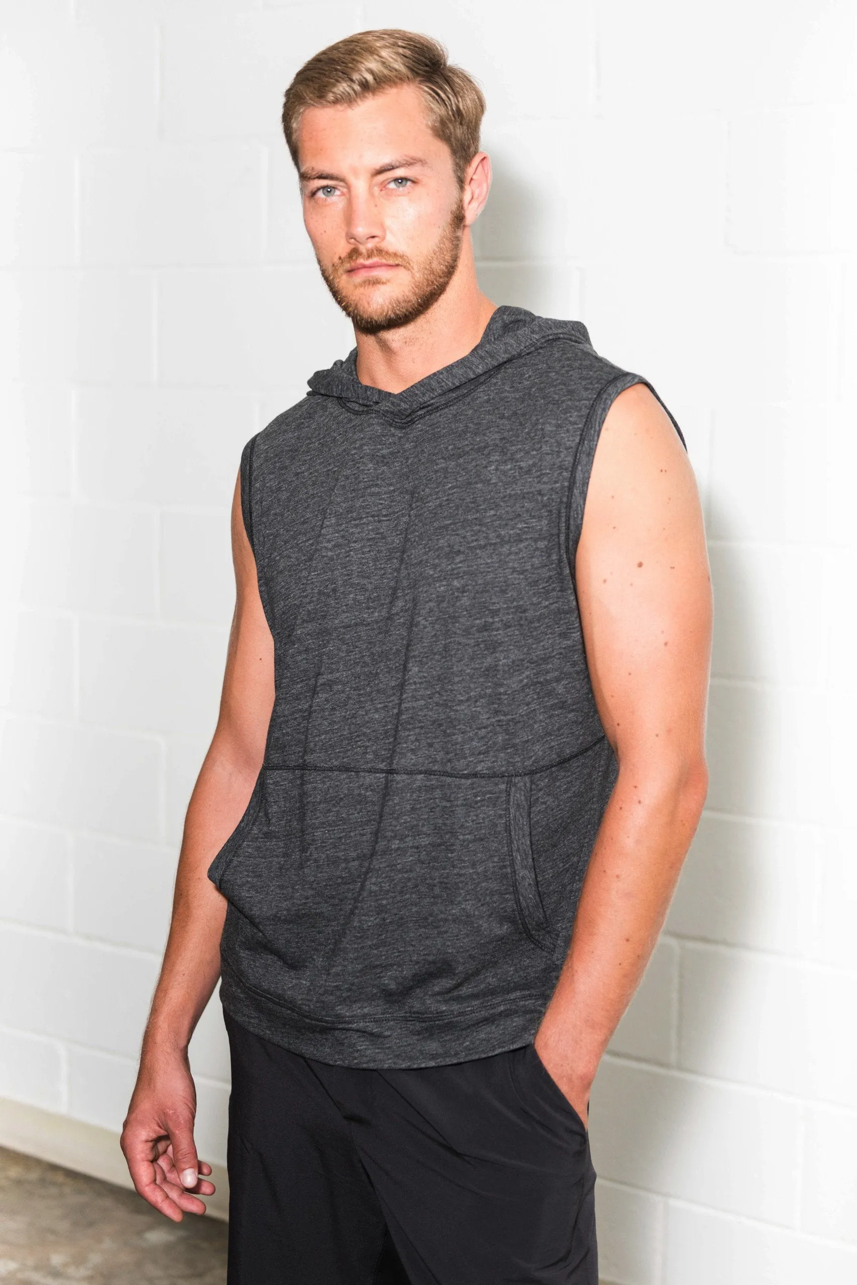 Men's Sleeveless Tri-Blend Hoodie