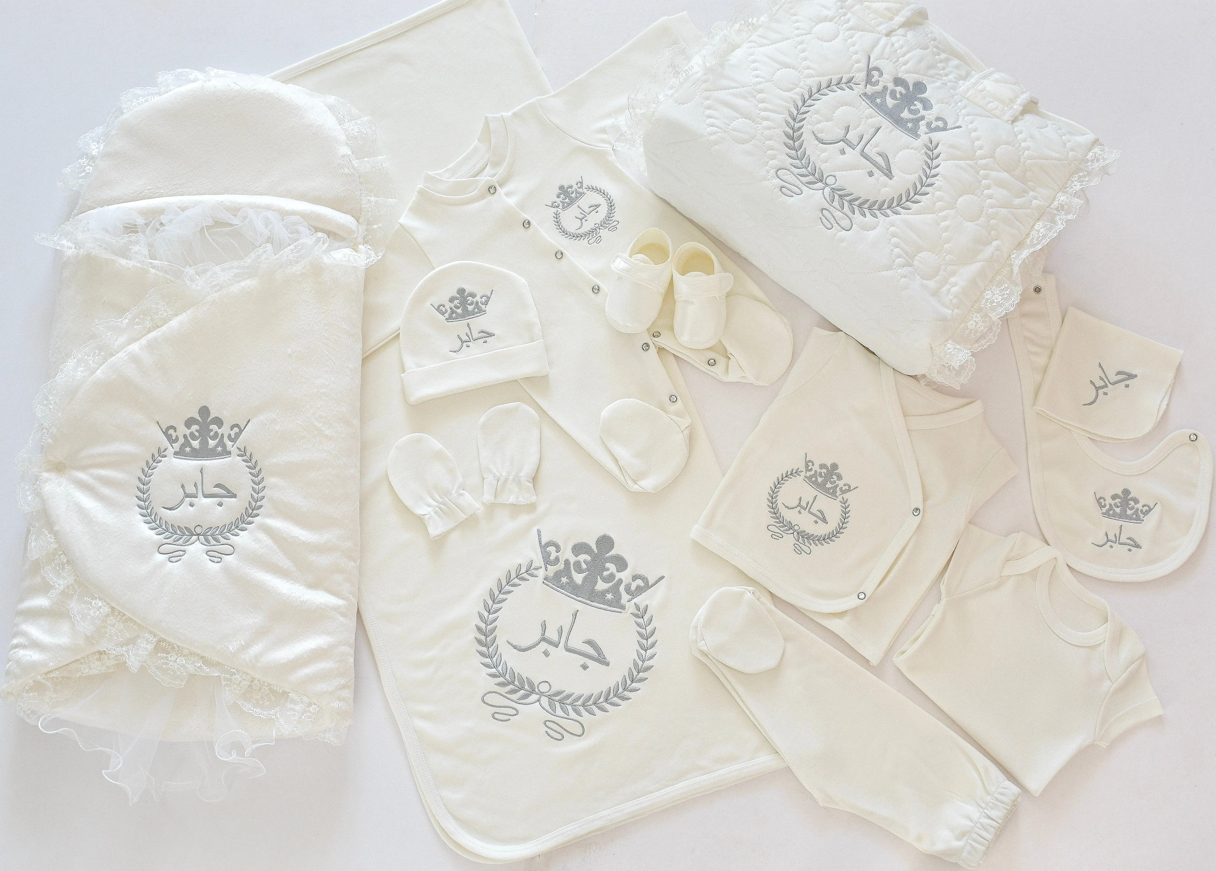 Personalised Embroidered Complete Baby Boy Set