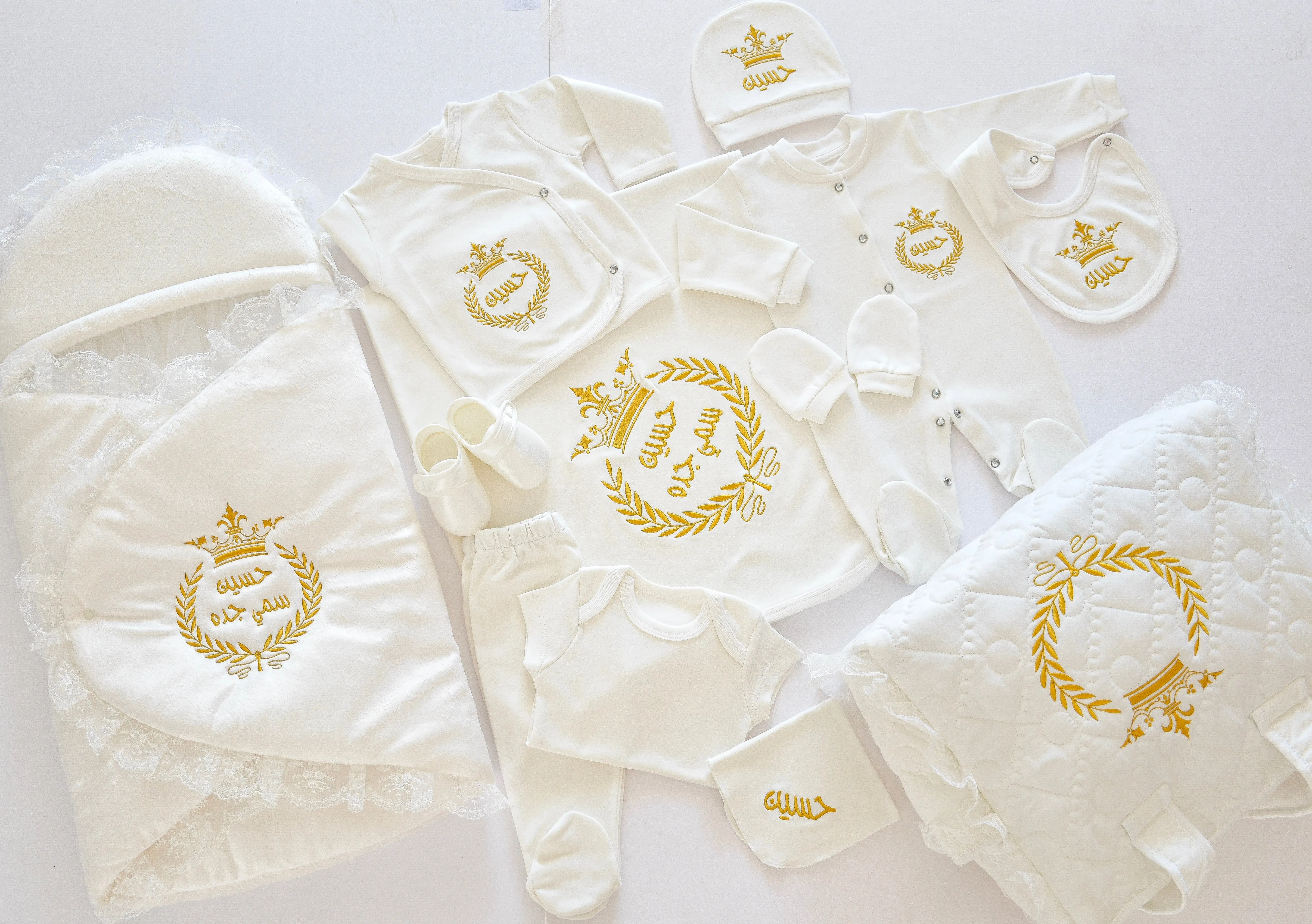 Personalised Embroidered Complete Baby Boy Set