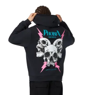 Phobia Screaming Skulls Adult Hoodie PH00656 Black-Pink