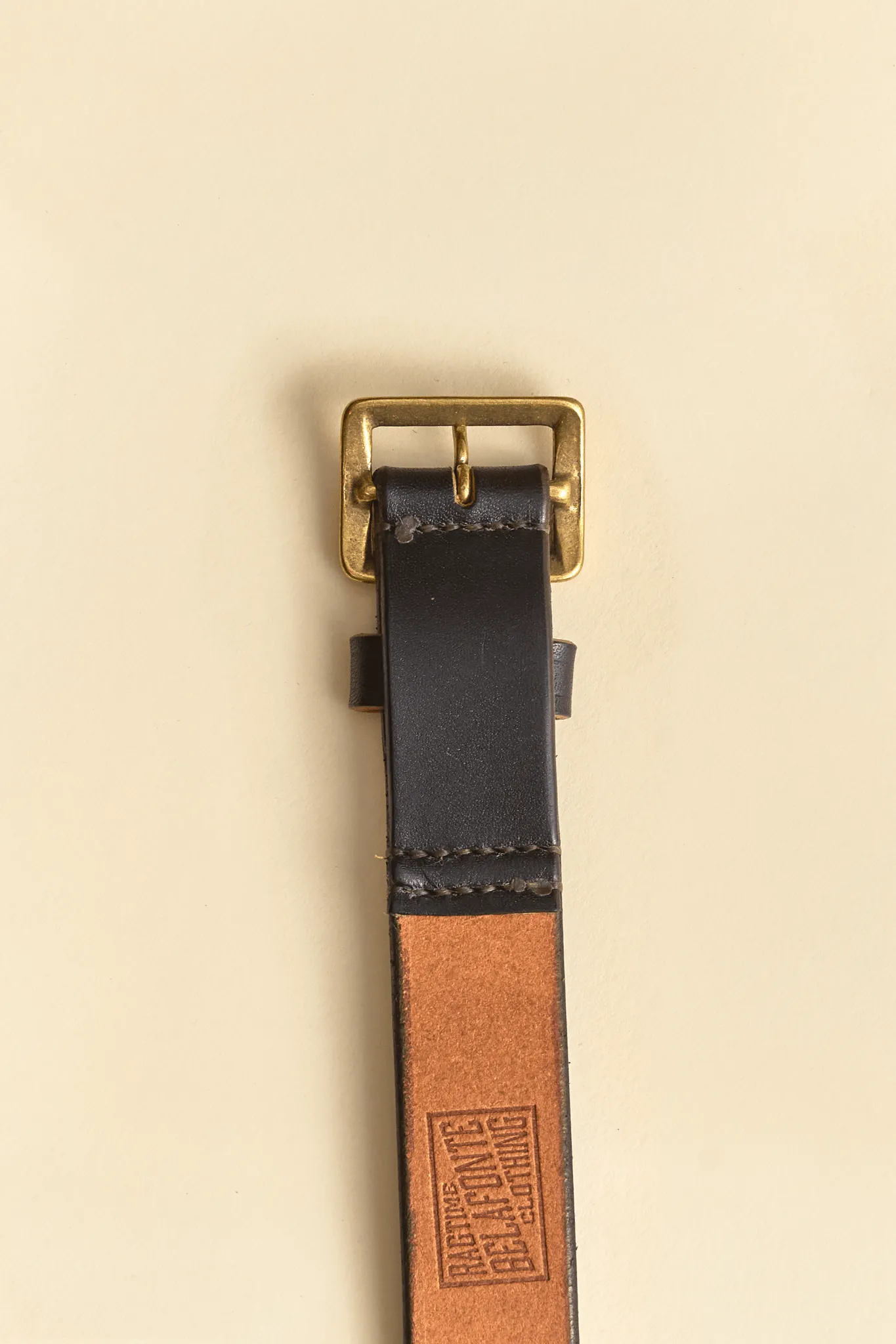 Ragtime Leather 30mm Garrison Belt - Black / Brass