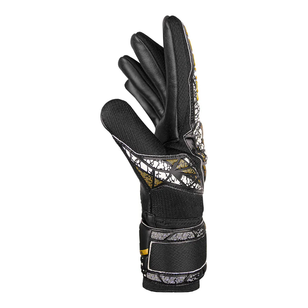 Reusch Silver NC Finger Support GK Gloves (Black/Gold/White)