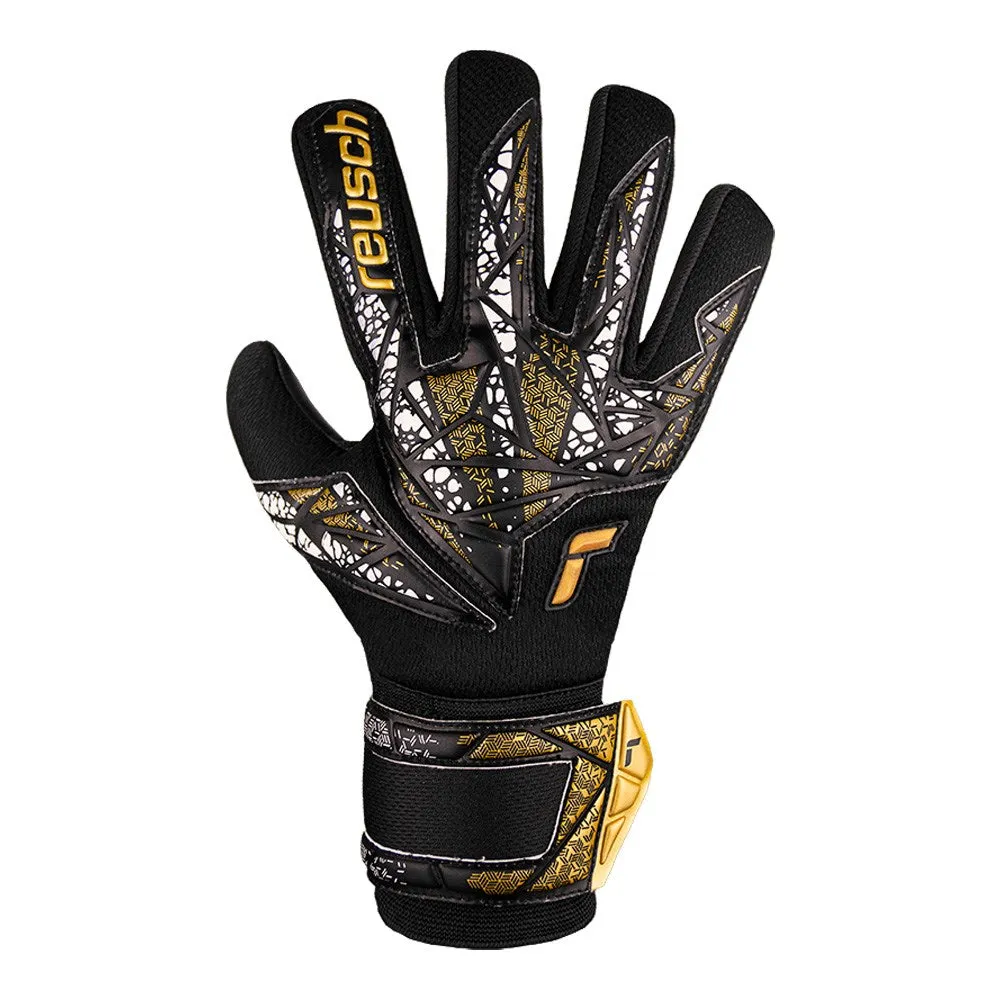 Reusch Silver NC Finger Support GK Gloves (Black/Gold/White)