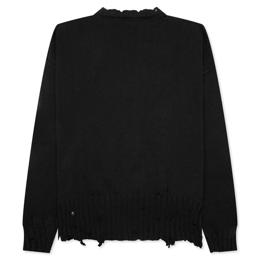 Round Neck Sweater - Black