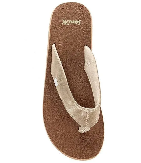 Sanuk Women's Yoga Mat Metallic Sandal Champagne