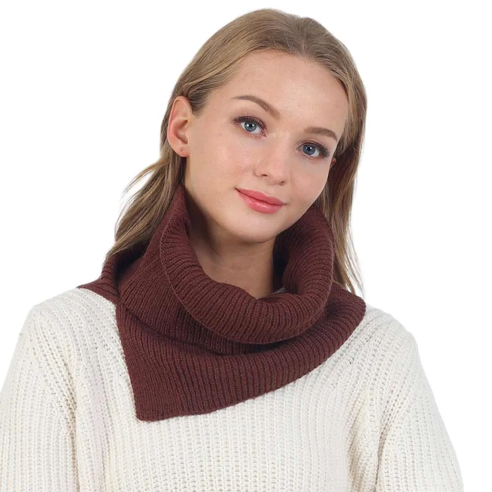 Solid Knit Snood Scarf