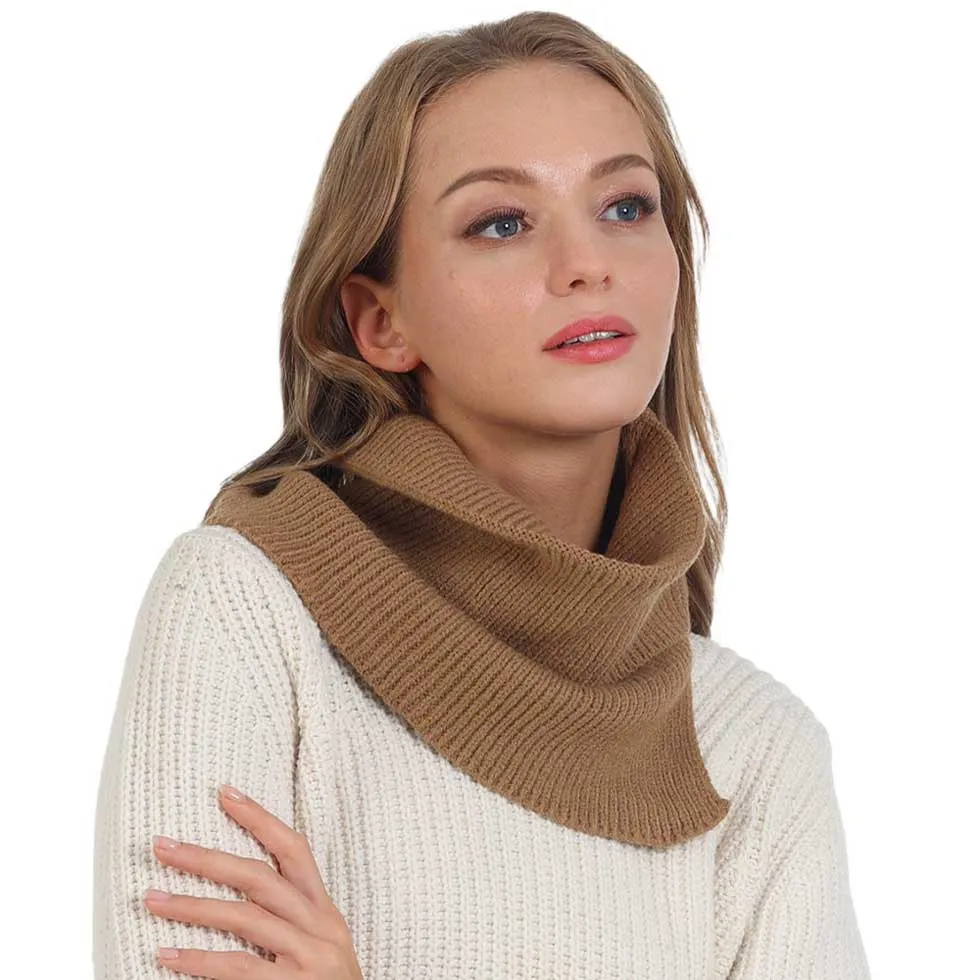 Solid Knit Snood Scarf