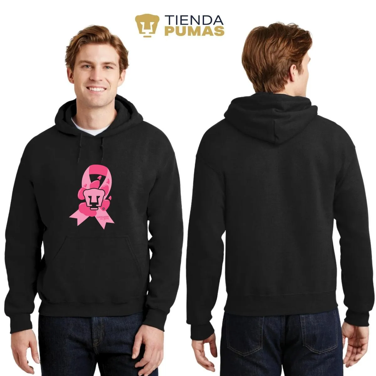 Sudadera Hombre Hoodie  Pumas UNAM Luchando con garra