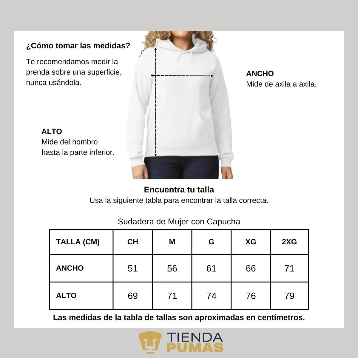 Sudadera Mujer Hoodie  Pumas UNAM La constancia