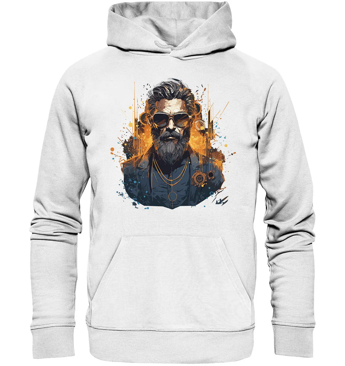 Unisex Bio-Hoodie mit Gentleman Motiv "Serious Beard"