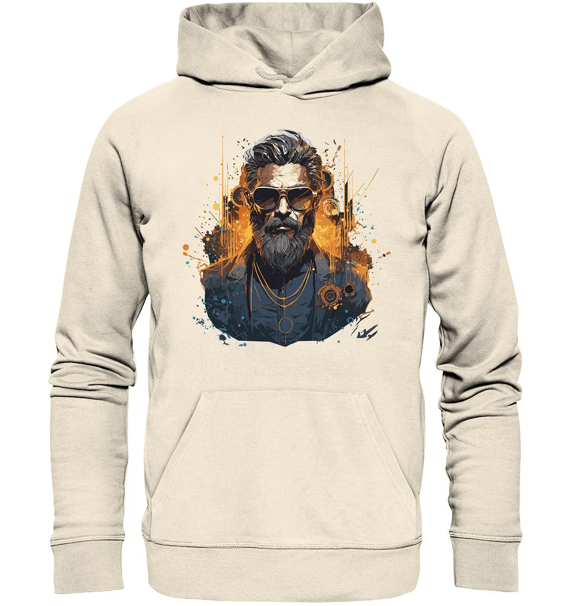 Unisex Bio-Hoodie mit Gentleman Motiv "Serious Beard"