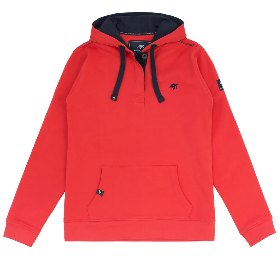 Unisex Boatyard Button Up Hoodie - Spicy Red