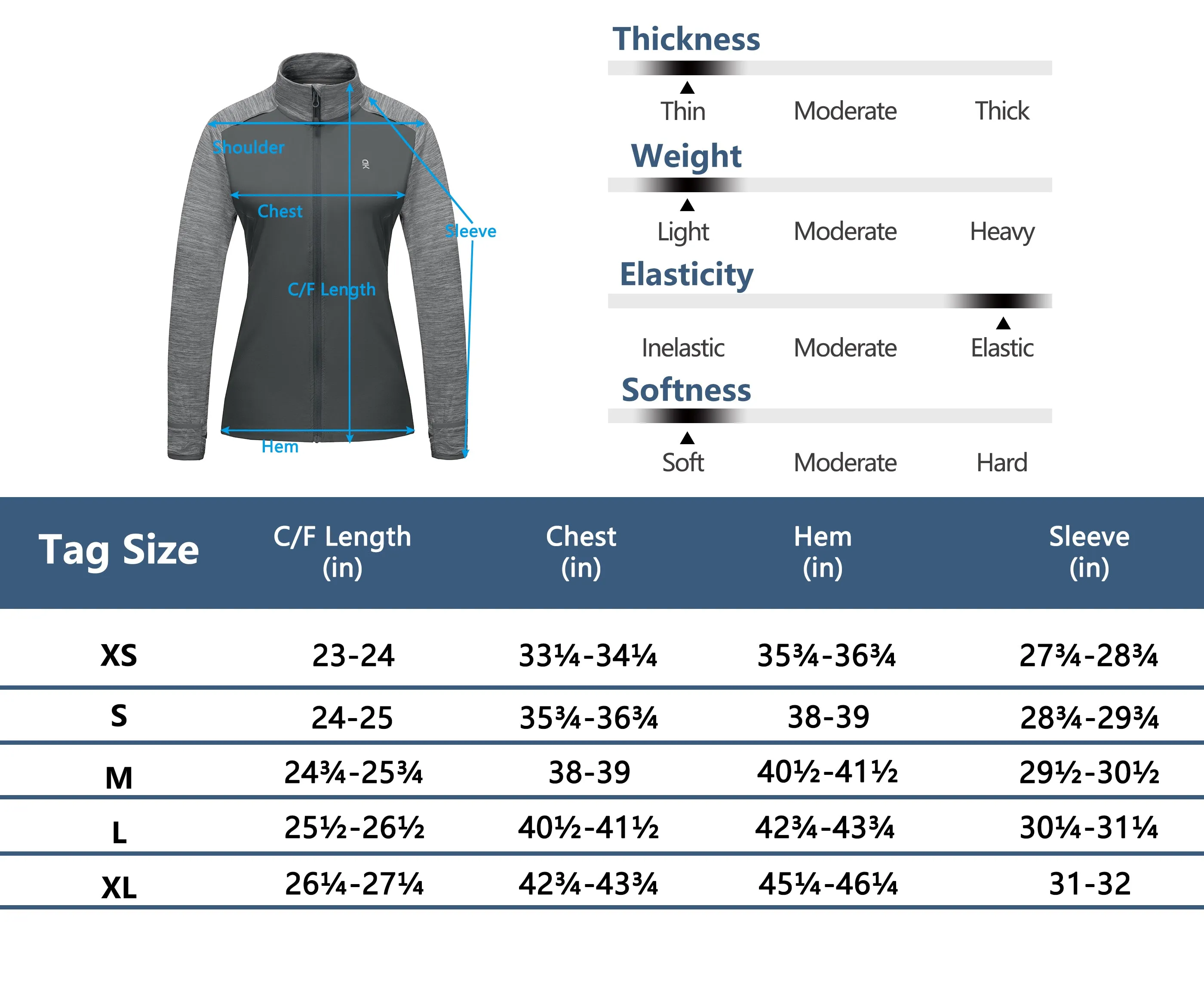 Women's Thumbholes Stretch Golf Running Jacket